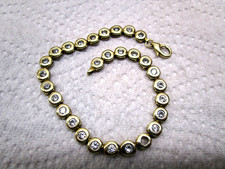 Tennisarmband 333 Gold -  Weiße Zirkonia  - 7,3 Gramm - 20 cm -  1 Stein fehlt