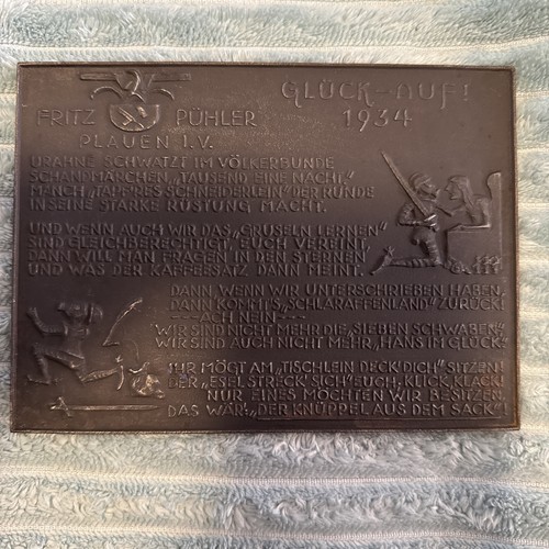 Eisengußplakette 1934 fritz - 1934,