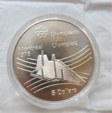 Canada 5 Dollar Olympiade Montreal 1976, 28,4 Gramm-Silber NACHLASS