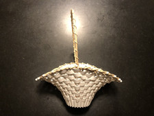 Kleiner Korb Körbchen Blumenkorb Streukörbchen Hochzeit weiß geflochten