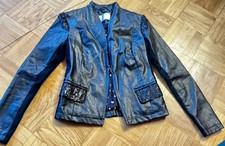 Gas Women Vegane Leder Jacke Mit Pailletten Gr. M