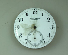 Adolf Lewin Taschenuhr Uhrwerk Berlin C antik um 1900 Emaillzifferblatt Sekunde