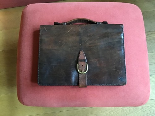 Aktentasche leder handgenäht - aktentasche,