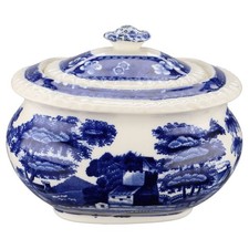 Zuckerdose groß Spode Copeland Blue Tower