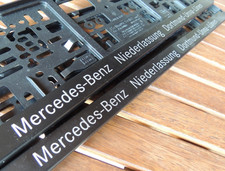 2x Mercedes Benz Kennzeichenhalter Kennzeichenhalterung Niederlassung Dortmund