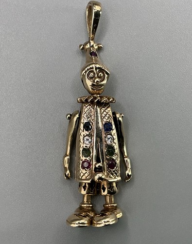 Clown anhänger gold - clown,