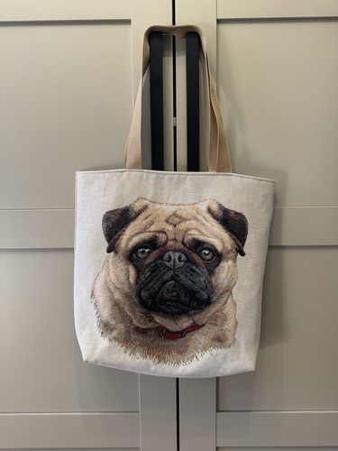 Mops kord tragetasche - mops, in