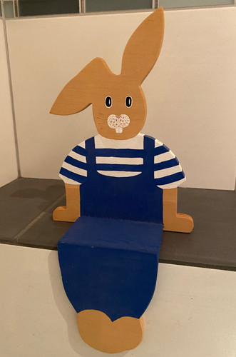 Kantenhocker osterhase holz - osterhase,