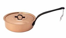 Baumalu ø24cm Sauteuse 3,4 Liter & Deckel verzinnt | Schmorpfanne | Kupferpfanne