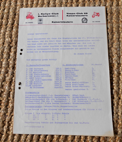 Ergebnisliste 1977 rallye - ergebnisliste, 1977,