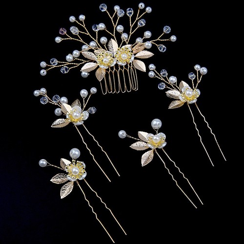 Haarnadeln blumen perlen - blumen,