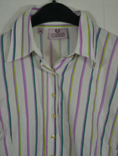 UMANI Traumhafte Stretch Bluse Bunt Gestreift Elegant Langarm Größe M 38/40 TOP!