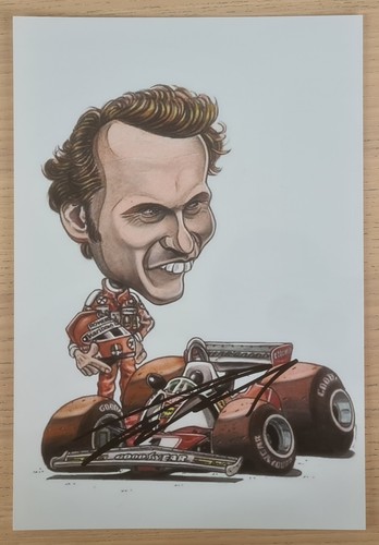 Niki lauda karikatur original - niki,