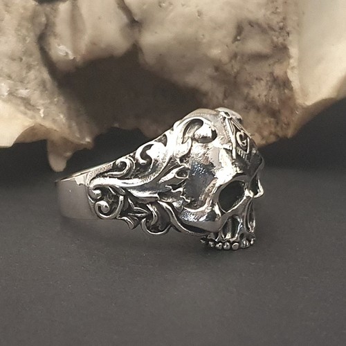 Totenkopf ring silber 925 - totenkopf,