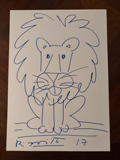 Romero Britto original Zeichnung + Autogramm auf KK Kunst