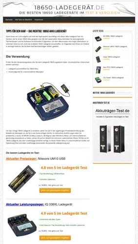 Affiliate Webprojekt /