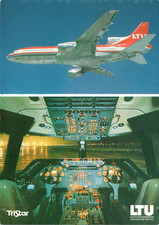 AK TriStar L-1011-500 Flugzeug LTU, Airliner Postcard