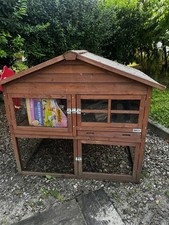 Hasen Kaninchen Stall Klein Tier Nager Hamster Käfig Haus Gehege Holz Hühnerstal