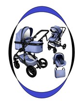 KIDUKU 3-in-1 Kinderwagen Komplettset Kombikinderwagen mit Auto- Babyschale