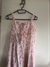 Damen-Sommerkleid Rosa Trägerkleid Neu Damen Kleid Gr. S-M lang Blumenkleid 