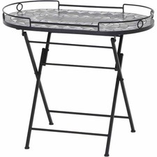 Como Kaffeetisch rund mit Mosaikplatte – Stahlgestell wetterfest & dekorativ