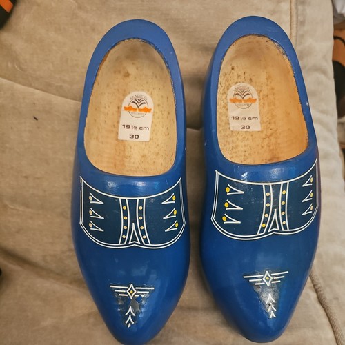 Neue blaue holzschuhe - blaue,