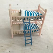Altes Puppenstuben Etagenbett Doppelstockbett in rosa mit Leiter *