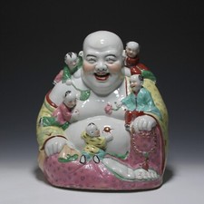 Famille Rose Laughing Buddha