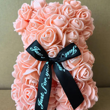 *RESTPOSTEN* Dekorativer Rosen Teddy – Kunstrosen Teddybär