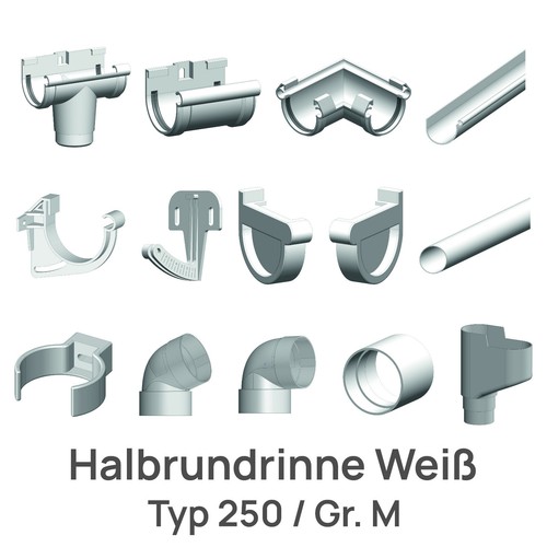 Dachrinne regenrinne typ250 - dachrinne,