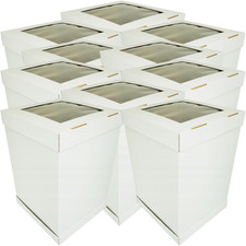 10 Stk.  Kuchenkarton Tortenkarton Transportkarton Tortensch 34x34x45 cm weiß
