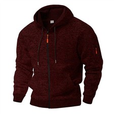 Herren Langarm Sweatjacke Pullover Kapuzenpullover Hoodie Basic Sport Sweatshirt