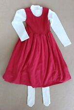 Kleid Jakoo Mädchen Gr. 116/122 Rot Stickerei, Süß! Ggf. im Set +Shirt, St.hose!