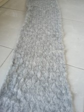 Handarbeit Schal Ajour Mohair Alpaka Perlen, ca 40x135cm, Weihnachten ;-)))