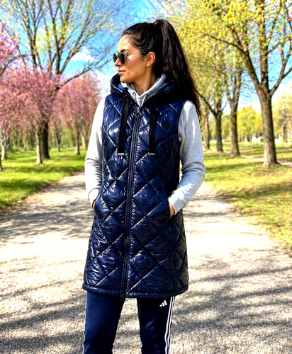 Damen steppweste esprit lang - steppweste,