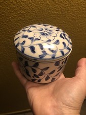 Keramik blau weiß  dose ,aufbewahrung 