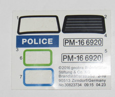playmobil© Reste Kleberbogen Aufkleber Sticker 6920 Polizei Einsatzwagen
