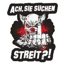 Aufkleber Ach Sie suchen Streit fiese sprüche derber spruch pkw auto deutschrock
