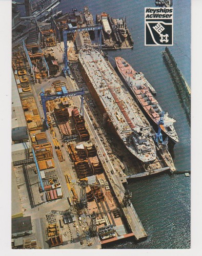 Postkarten weser werft - ag,