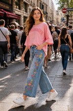 JEANS HOSE Blau washed