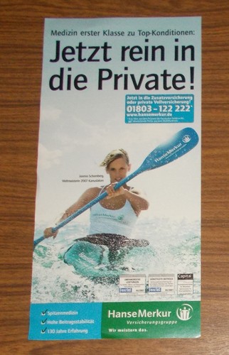 Seltene werbung hansemerkur - werbung,