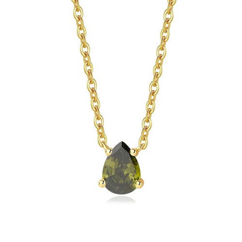 Peridot anhänger halskette - peridot,