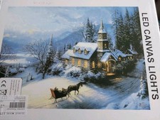 LED Bild Wandbild Leuchtbild "Wintertraum" Beleuchtung Deko 40 x 30cm