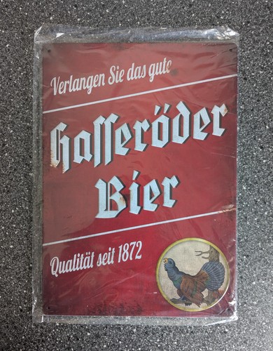 Hasseröder bier blechschild - hasseröder,