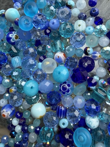 Glasperlen mix blau - –, 250