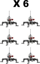6 X LEGO STAR WARS DWARF SPIDER DROID MIT MINI BLASTER + GESCHENK - SCHNELL - 2019 - NEU