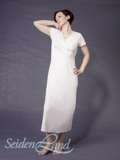 Wirkseide Kurzarm Nachtkleid Seidenmix Adelaide natur oder schwarz Nightdreams