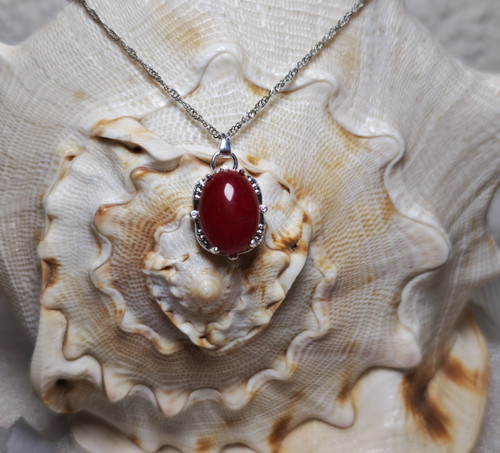 Rote jade 13x18mm - rote,