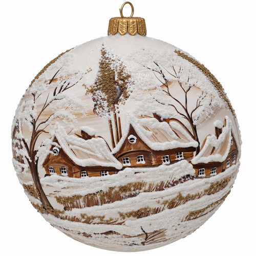 Glaskugel winterdorf cm - glaskugel, 20