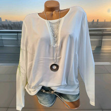 Bluse Tunika Damen Witt Fair Lady Gr. 40 bis 54 weiß weich fallend NEU (538)